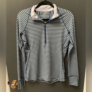 Mountain Hardwear 1/4 Zip Long Sleeve Striped Shirt Size M